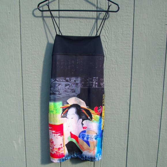 Japanese Pop Art Ukiyo-e Bodycon Dress - Picture 3 of 9